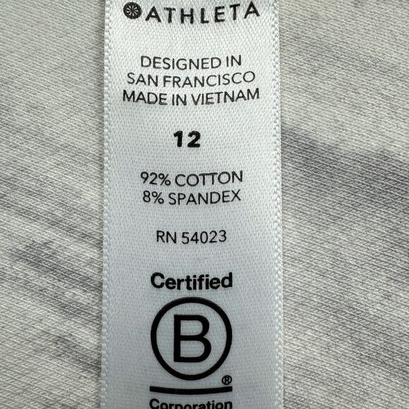 Athleta Pants Womens 12 Gray Camo Farallon Printed Jogger Sweatpants Comfort Gym - Picture 7 of 13